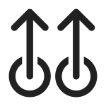 Double Swipe Up SVG Icon